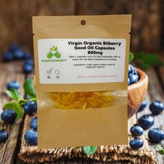 USDA Certified Virgin Organic Bilberry Seed Oil Capsules, 900mg vegetarian