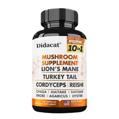 Mushroom complex Capsules-10 in 1 Blend-Nootropic Complex – Brain, Energy, Focus