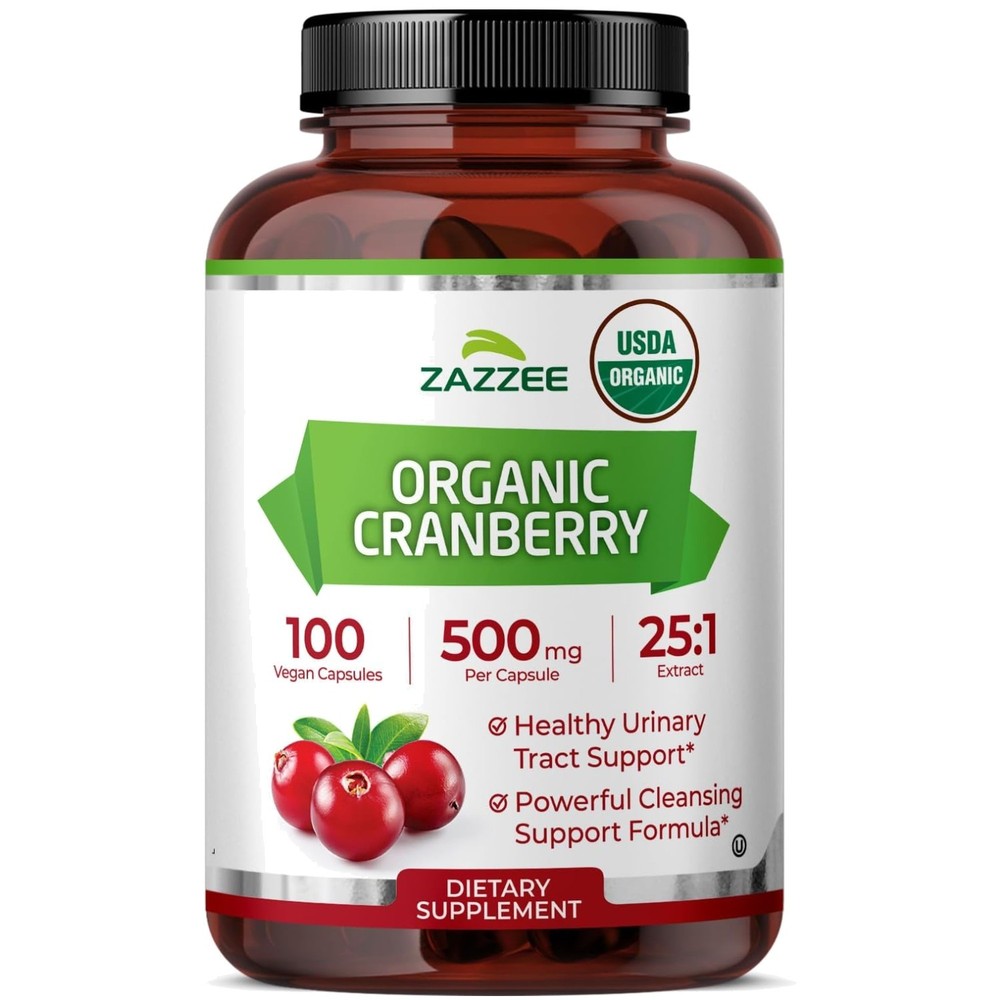 Organic Cranberry Extract Capsules 500mg, 100 Count