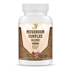 Mushroom Complex Supplement Capsules Mushrooms Lions Mane, Reishi, Turkey Tail