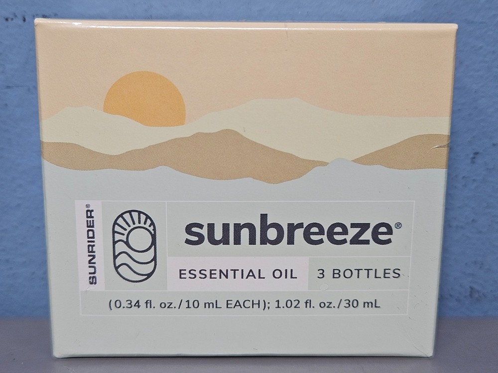 Sunrider Sunbreeze Essential Oil – 3 Bottles x 10 mL – Exp 5/2028 – New & Sealed