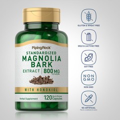 Magnolia Bark Extract | 800mg | 120 Capsules | Non-GMO | by Piping Rock