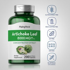 Artichoke Leaf Extract | 200 Capsules | 8000mg | Non-GMO | by Piping Rock