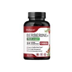 BERBERINE+Black pepper 1200MG extract capsules PER SERVINE Healthy Blood Sugar