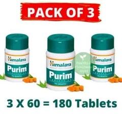 3 x Himalaya Purim Tablets (180 Count) – Detox Support & Skin Health