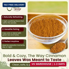 Organic Way True Ceylon Cinnamon Powder – Origin – Sri Lanka (4 Ounce) | Cinnamo