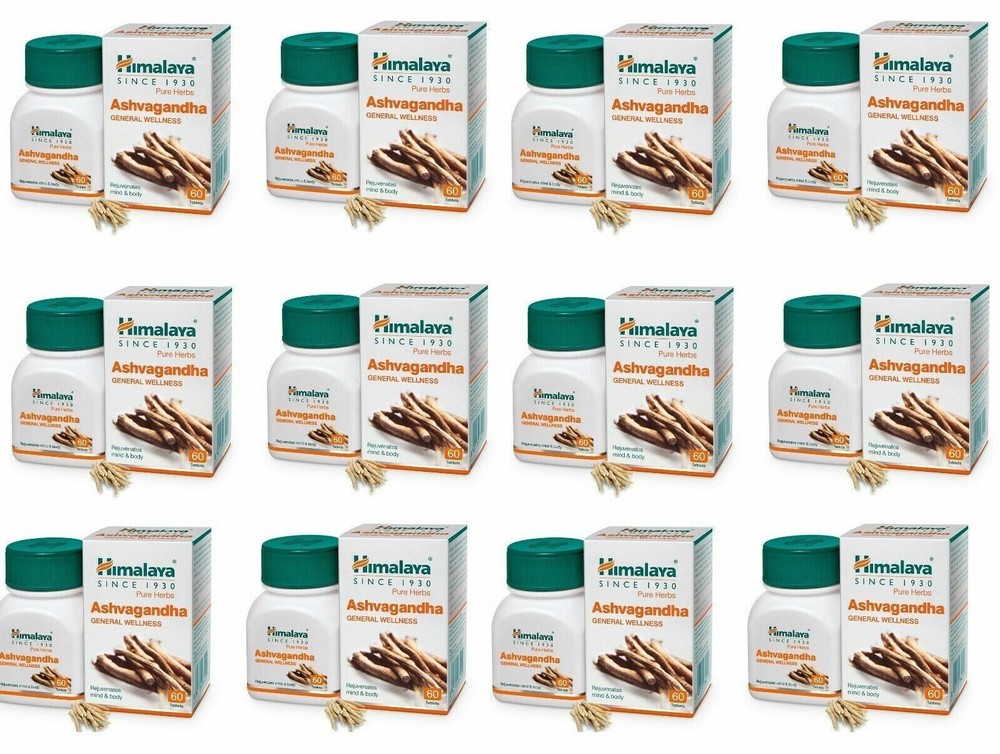 12 X Himalaya Ashwagandha Ashvagandha General Wellness 60 TABS FREE SHIP