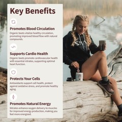 Nitric Oxide Beet Root Organic Powder, Heart & Blood Pressure – Snap Supplements