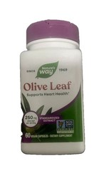 Nature’s Way Olive Leaf for Heart Health, 60 Vegan Capsules, Exp 1/31/2029