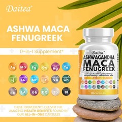 Daitea 17-In-1 Supplement With Maca Root Fenugreek 5000mg-30/60/120 Capsules