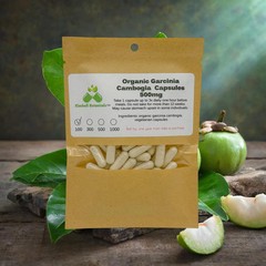 Organic Garcinia Cambogia (Garcinia gummi-gutta) 60% HCA 500mg or 650mg