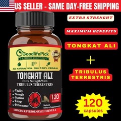 Best TongkatAli Longjack with Tribulus Terrestris MAXIMUM BENEFITS 120 CAPS