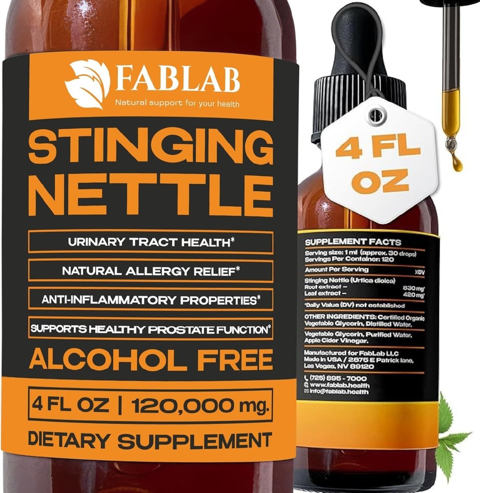 Stinging Nettle Liquid Tincture for Urinary Tract Support – USA Made! – 4 fl. oz