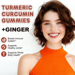 Organic Turmeric & Ginger Gummies 1350MG – 60 gummies – Pain, Brain & Heart