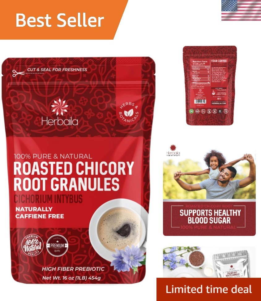 Chicory Root Granules, 1 Pound – Supports Digestive Health & Keto Lifestyle
