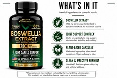 Nutra Harmony Boswellia Extract Joint Care & Support Complex 120 Capsules