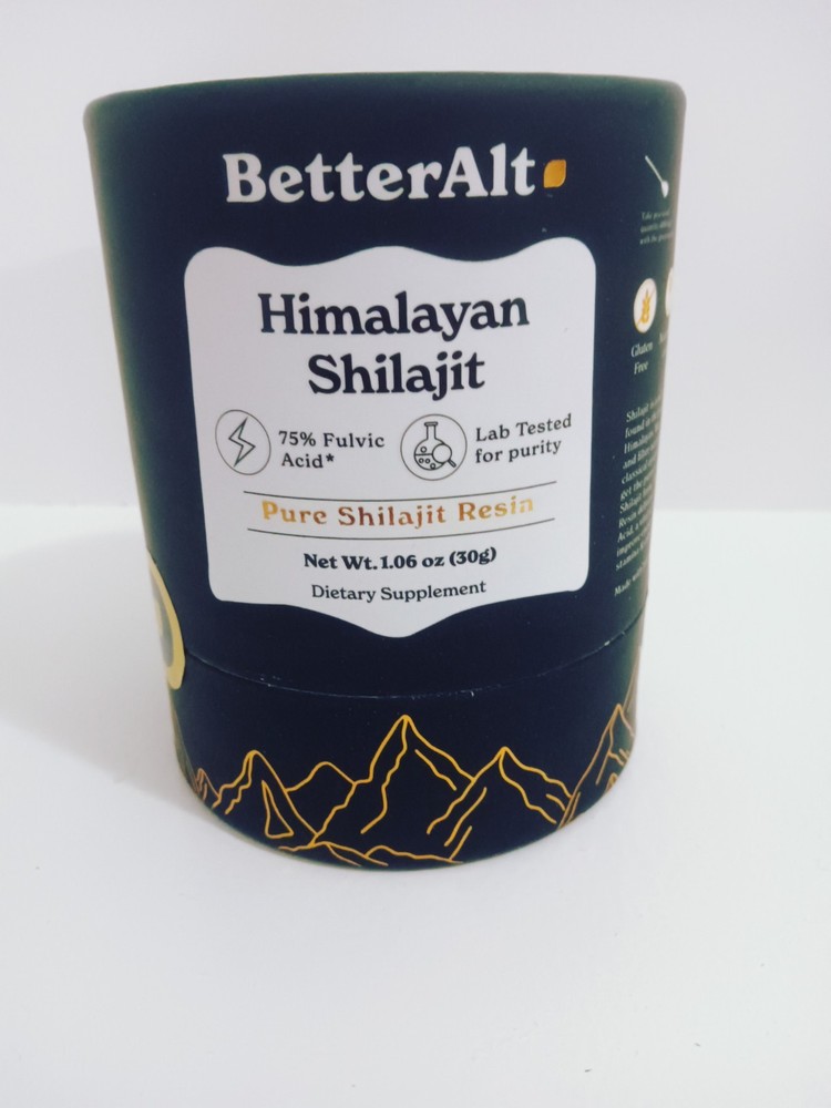 Better Alt, Pure Himalayan Shilajit Resin Gold Grade 75% Fulvic Acid, 1.06 oz
