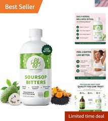 Soursop Bitters Liquid for Digestive Health,Gut Detox&Cleanse,Antioxidant,Imm…