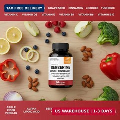 Sangluco Berberine Ceylon Cinnamon Chromium Turmeric Apple Cider Vinegar Bitter