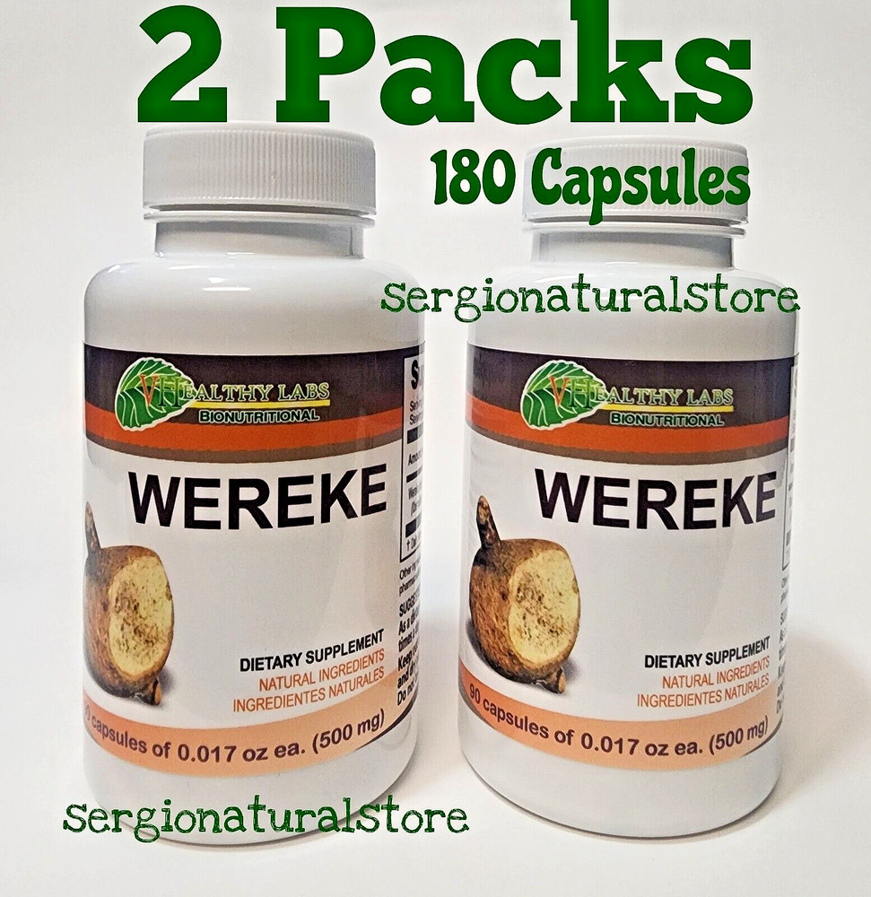 2 Packs Wereke 180 Capsules Ibervillea sonorae Naturally Support Glucose Wereque