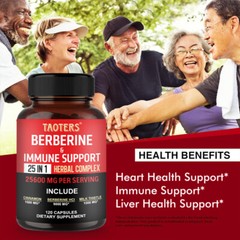 Berberine with Ceylon Cinnamon 25600mg Heart Health & Immune 120 Capsules