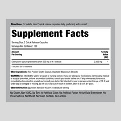 Celery Seed Extract Capsules | 2000mg | 240 Count | Non-GMO | by Piping Rock