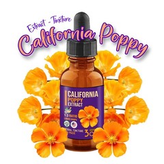 California Poppy Extract – Easy Liquid Drops – Made in the USA