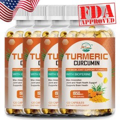 Turmeric Curcumin Ginger 1950mg Black Pepper Extract Complex 120/240/480 Capsule