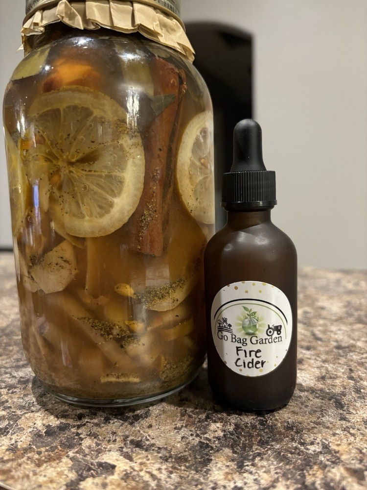 Fire Cider Raw & Cold Pressed Organic Hand Crafted Sample Size 2 oz
