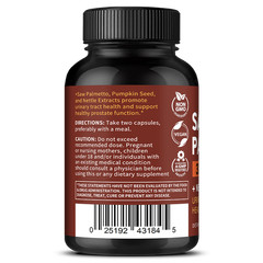 Saw Palmeto 3X Formula Promotes Urinary Tract Maintain Prostate Function Health