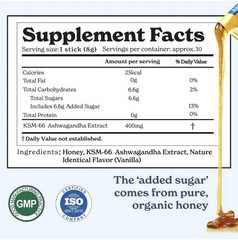 Better Alt KSM-66 Ashwagandha Honey Sticks Boosts Strength, Stamina EXP 12/26