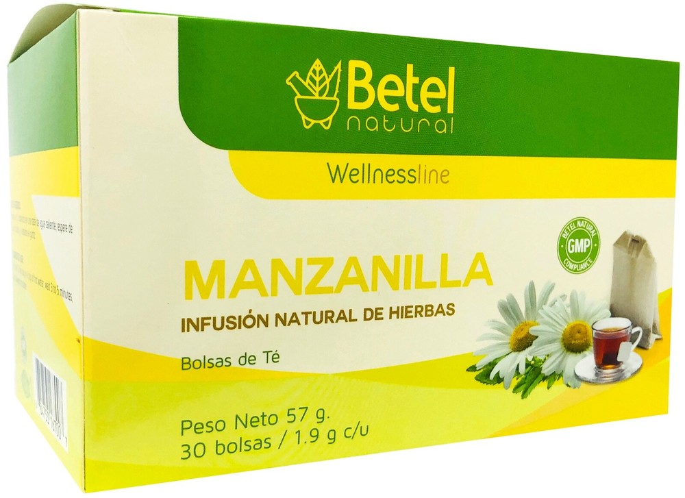 Premium Chamomile Tea – Te de Manzanilla by Betel Natural – 30 Tea Bags