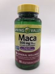 Spring Valley Maca 500 mg – 90 Capsules – Exp. 10/1025 – (New) Ref. 154