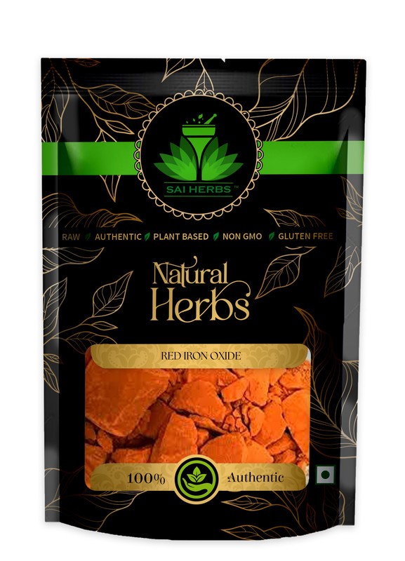 SAI HERBS Red Iron Oxide – Swarna Gairik – Red Hematite Clay – Suvarna Gairika –