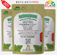 Berberine Extract 17,500mg Capsules-Heart Health,Weight Loss, Blood Sugar health