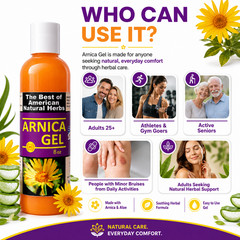 ARNICA MONTANA GEL 8 Oz SUPPORT RELIEF BRUISES MUSCLE ACHES CREAM NATURAL REMEDI