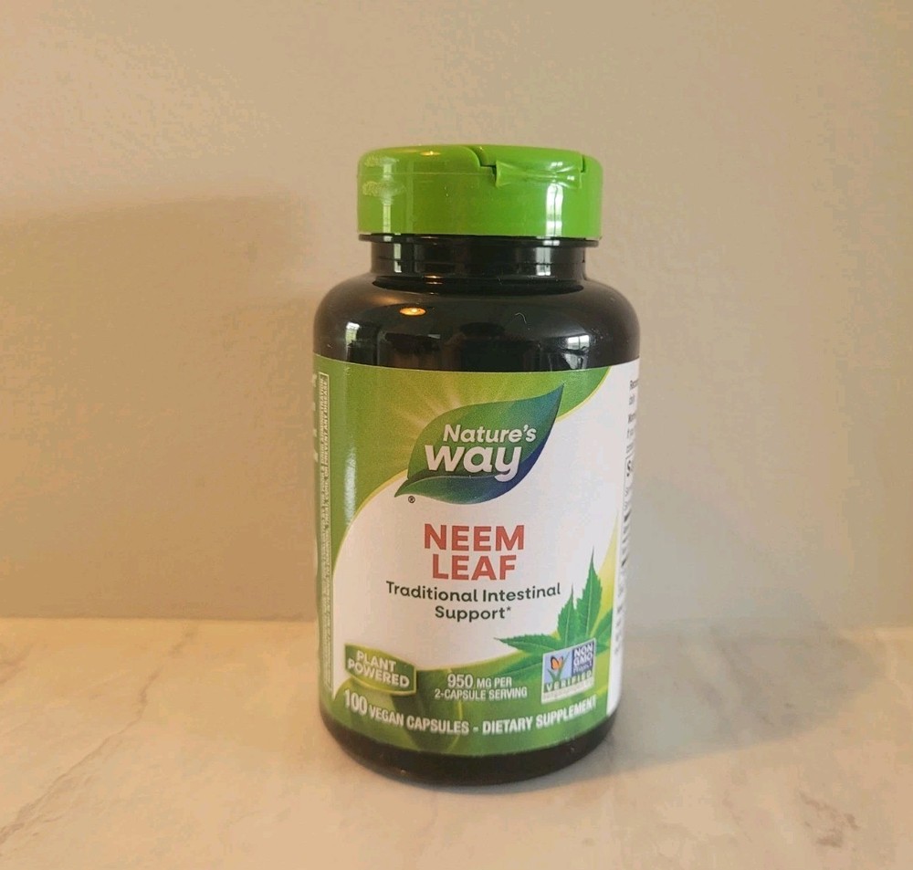 Nature s Way Herbal Neem Leaf, Traditional Intestinal Support – 100 Capsules