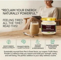 Premium Maca Root Powder 100% Pure Peruvian Superfood Natural Vegan