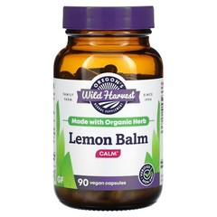 Oregon s Wild Harvest Lemon Balm 90 Vegetarian Capsules Dairy-Free, Gluten-Free,