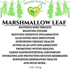 Organic Marshmallow Leaf Herb Althea officinalis Cut & Sifted 28.3g Of Wellness