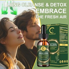 Mullein Drops for Lungs – Mullein Leaf Extract with Chlorophyll for Lung and Res