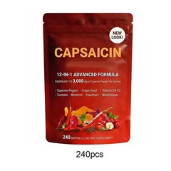 Capsaicin Power Cayenne Pepper Softgels Leg Vein Support 240ct