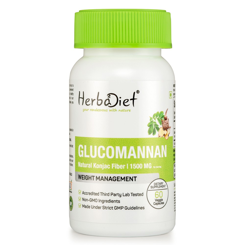 Glucomannan Konjac Fiber Capsules – Appetite Suppressant for Weight Loss