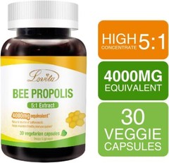 Lovita Bee Propolis Capsule | 4000mg 30 Count (Pack of 1), Classic Packaging