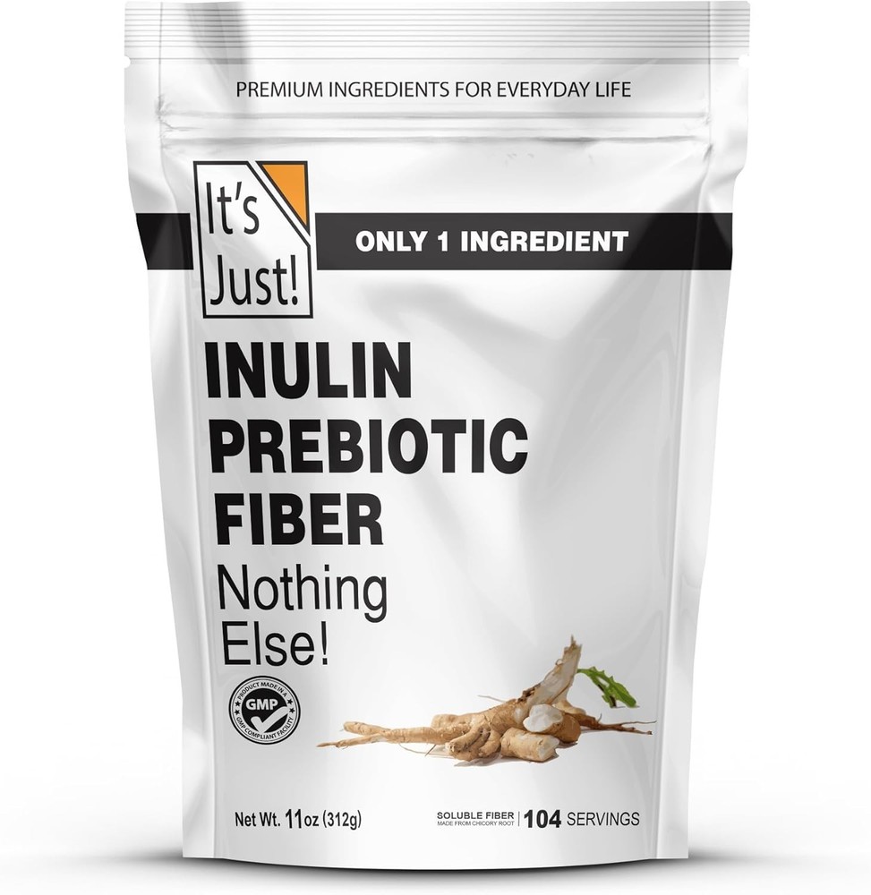 – Inulin Prebiotic Fiber, Water Soluble, Chicory Root Powder, Promotes Gut Healt