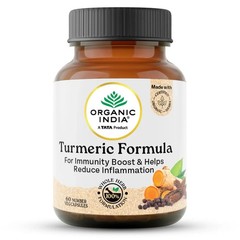 Organic India Turmeric Formula 60 Veg Capsules Ayurvedic Herbal 3 Pack
