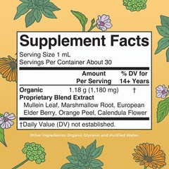 Organics USDA Organic Respiratory Health Liquid Drops with Mullein Leaf | Mar…