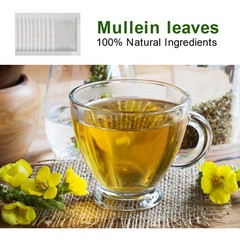 Organic Mullein Leaf Tea Herbal Tea Bags for Lung Cleanse Respiratory Breathing