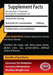 Detoxifying cleanse – ACAI BERRY SUPPLEMENT – immune system 3Bot 180Cap