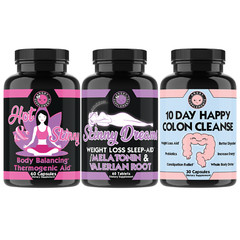Women’s Weight Loss: Hot & Skinny, Skinny Dreams, 10 Day Happy Colon Cleanse 3PK